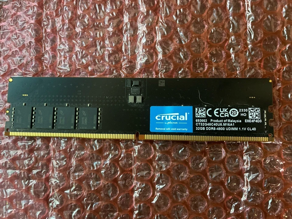 Memoria Crucial 32GB (1 x 32GB) PC5-38400 (DDR5-4800) (CT32G48C40U5) Foto 1 de 1