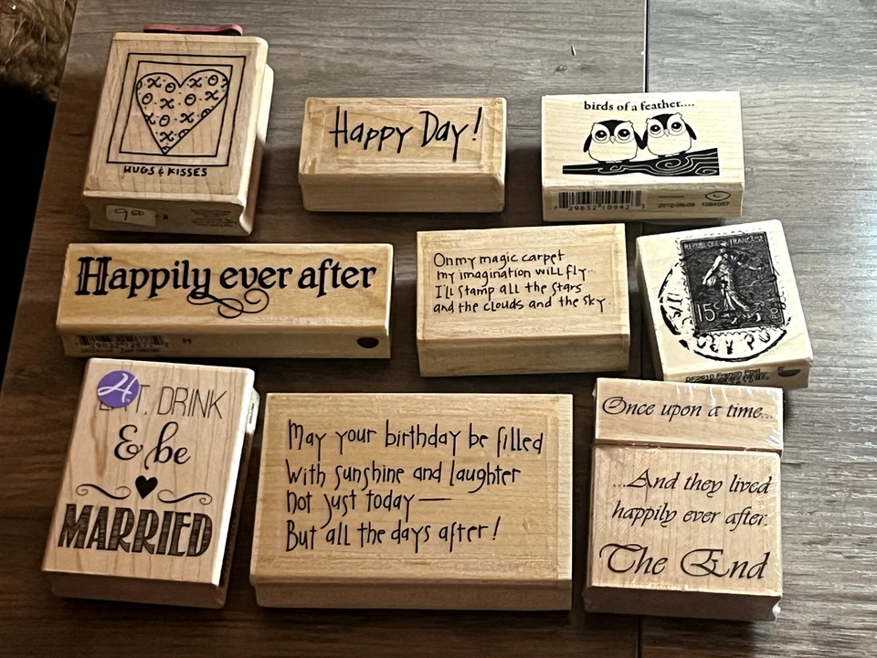Hampton Art Wood Mounted Rubber Stamps - Image 1 of 1