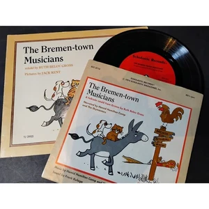 VTG The Bremen Town Musicians Book & Record Set 1974 Scholastic - Bild 1 von 7
