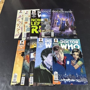Lot Of 10 Doctor Who the 12th 11th 10th 8th Mis Doctor Titan Comic J7 Fn/vf - Picture 1 of 5