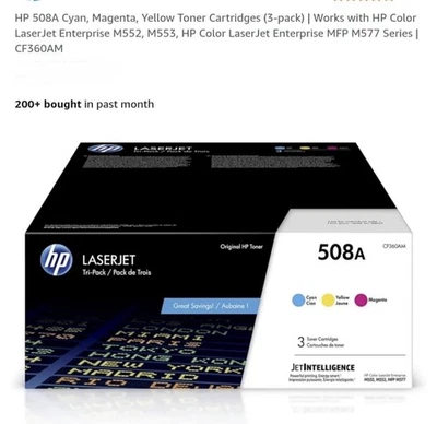 HP 508A Toner Cartridge Cyan Magenta Yellow CF360AM - Image 1 of 4