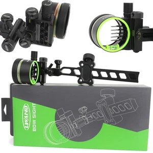 Archery Bow Sight Long Short 5-Pin Alloy 4/6/8 X Lens Adjustable Bow Hunting - Picture 1 of 12