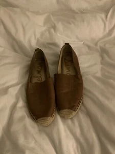 Designer Sam Edelman Tan Leather Flat Espadrilles EU39 size 7 UK ExCon RRP £150 - Picture 1 of 6