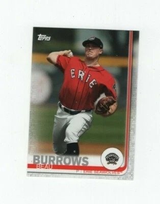 2019 TOPPS PRO DEBUT MINOR LEAGUE BEAU BURROWS ERIE SEAWOLVES #110 - Image 1 of 4