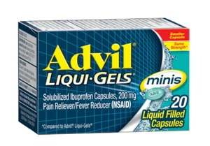 Advil Liqui-Gels Minis Pain Relief – 20/80/160/200 Ct – Ibuprofen Capsules - Picture 1 of 45