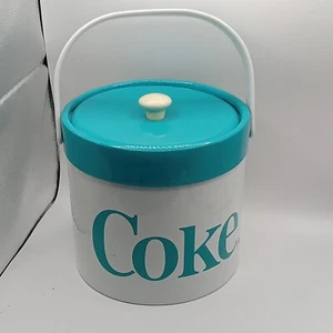 Turquoise COCA-COLA Ice Soda Chilling Bucket Cooler Picnic Tailgate Vacay - Picture 1 of 15
