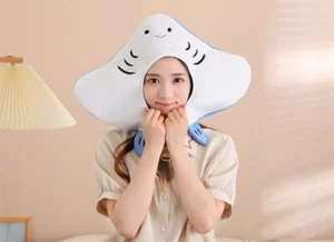 Men Women Manta Ray Cosplay Headgear Halloween Party Decoration Fish Funny Hat - Picture 1 of 9