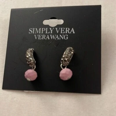 Nuevos Pendientes Vera Wang Simplemente Vera Piedras Púrpura H21 Foto 1 de 2