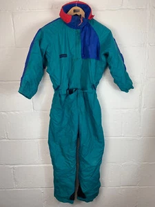 Youth COLUMBIA One Piece Ski Suit / Green & Blue / 10-12 yrs - Picture 1 of 8