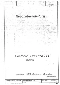 Pentacon Praktica LLC Repair Instructions / with BOM 182006 (715) - Picture 1 of 5