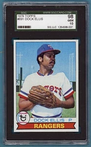 1979 Topps Dock Ellis #691 SGC 98! Gem Mint! 10 Rangers! - Picture 1 of 2