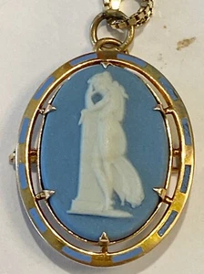 ❤️JASPE MADERA DE CUÑA Único en su Clase 10KT Diosa Colgante o Pin Fabuloso COMO NUEVO❤️ - Imagen 1 de 7