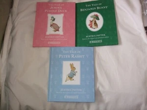 3 Beatrix Potter Hardback Books.Peter Rabbit,Jemima-Duck,Benjamin Bunny Box CZ - Picture 1 of 5