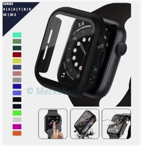 APPLE WATCH SERIES 4 5 6 7 8 9 SE 2 CASE + SCREEN PROTECTOR - Picture 1 of 4