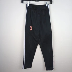 Juventus Black Training Pants White Stripe Youth Size Small - Picture 1 of 8