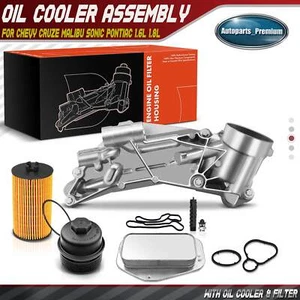 Engine Oil Cooler w/ Filter Assembly for Chevy Cruze Aveo Saturn Buick Pontiac - Picture 1 of 8