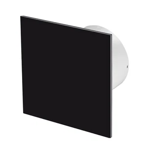 Silent Badezimmer Abzieher Ventilator schwarz Glas Frontplatte 100 mm/4" - Bild 1 von 5