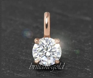 Lupenreiner Diamant Anhänger in 585 Gold; 0,53ct Brillant, Top Wesselton F; 14K - Bild 1 von 8