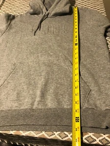 Puma Men's Fleece Hoodie Sweat Shirt Pullover Size M Gray - Picture 1 of 5