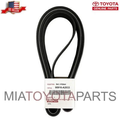 Toyota OEM Serpentine Belt 90916-A2033 07-18 Tundra 08-18 Sequoia 5.7L 3URFE V8 - Image 1 of 4
