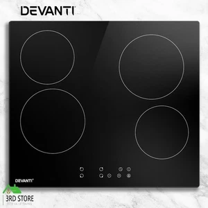 Devanti Ceramic Cooktop 60cm Electric Cooker 4 Burner Stove Hob Touch Control - Picture 1 of 6