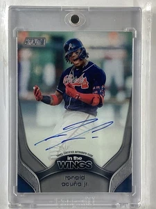 Topps Stadium Club In the Wings 2020 tarjeta automática Ronald Acuña Jr Braves/15 - Imagen 1 de 3