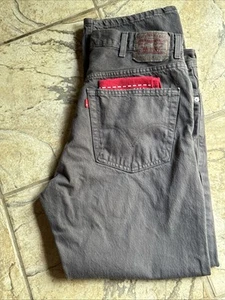 Vintage Levi's 505 Red Tab 38 x 30 (passt 36 x 30) grau gefärbt Denim Jeans normale Passform gebraucht, in einwandfreiem Zustand - Bild 1 von 8