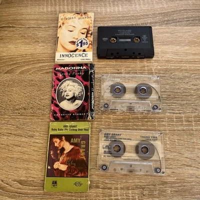 Paquete de 3 cintas de casete individuales Deborah Blando Madonna Hanky Panky Amy Grant Foto 1 de 4