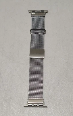 Pulseira de aço milanês magnética platina para Apple Watch 41mm 40mm 38mm prata usada - Imagem 1 de 3
