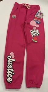 Justice Ring Pop Bazooka - Pink Joggers - Youth Sz S 7/8 - Small New Sweatpants - Picture 1 of 5