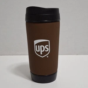 UPS United Parcel Service Foam Cup With Lid Black NEW - Picture 1 of 8