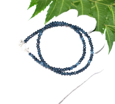 Zaffiro Colorato Gemma a Mano Anniversario Regalo 22 " Collana Argento Sterling - Immagine 1 di 4