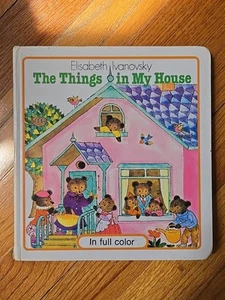 Vtg 80s Childrens Board Book "The Things In My House" Bear Family Word Book - Picture 1 of 10