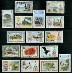 Anguilla 1972-75 Scott #145-160 Mint Never Hinged Set - Picture 1 of 1