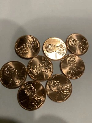 2009 Lincoln Cent Penny P & D Full Set 8 Pcs LP1, 2, 3 & 4 Uncirculated Red - Image 1 of 4