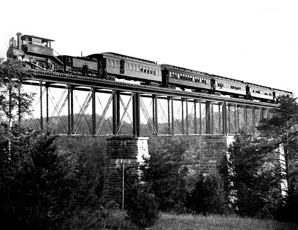 1894 Train En Route to Marlboro, NH Old Photo 8.5" x 11" Reprint - Imagem 1 de 1