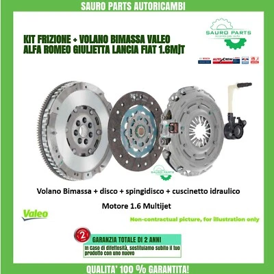 KIT FRIZIONE + VOLANO BIMASSA ALFA ROMEO GIULIETTA FIAT LANCIA 1.6 MJT VALEO - Immagine 1 di 4