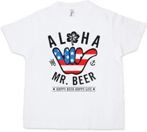 ALOHA MR. BEER Kids Boys T-Shirt Hoppy Beer Hoppy Life Bier Brauer Brewery - Picture 1 of 1