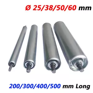 Ø25/32/38/50/60mm Assembly Line Conveyor Rollers Galvanized Steel 100-500mm Long - Picture 1 of 12