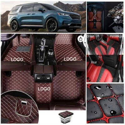 Alfombrillas impermeables para todo tipo de clima para Kia Carnival Sedona 2002-2025 Foto 1 de 4