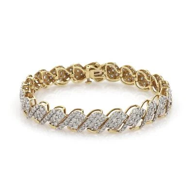 Brazalete Estate de 7 quilates de diamantes de oro de dos tonos de 14 k ¡LIQUIDACIÓN! Foto 1 de 3