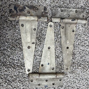 Antike Türscharniere Scheune Garage Stall Schuppen Tor Hütte Haus Akzent Dachboden - Bild 1 von 18