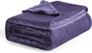 Bedsure King 108x90 Purple Lightweight Super Soft Cozy Luxury Bed Fleece Blanket - Picture 1 of 1