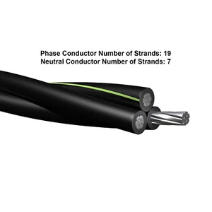 Brenau 1/0-1/0-2 Triplex Aluminum URD Direct Burial Cable (160 Amp) 600V - Picture 1 of 4