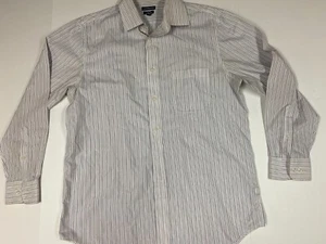 Croft & Barrow Mens Shirt 16 striped classic fit no iron button down - Picture 1 of 10