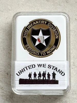 US Army  Second 2nd Infantry Division Challenge Coin Combat Airborne - Image 1 of 2