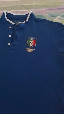 maglietta arbitro polo blu azzurra Italia taglia XL Legea usata - Immagine 1 di 4