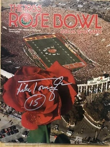 Mile Tomczak signiert 1985 Rose Bowl Football Programm USC Trojaner gegen OSU Buckeyes - Bild 1 von 4