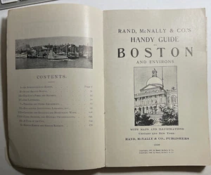 Rand McNally & Co's Handy Guide to Boston and Environs w/MAP 1910 MA - Bild 1 von 12