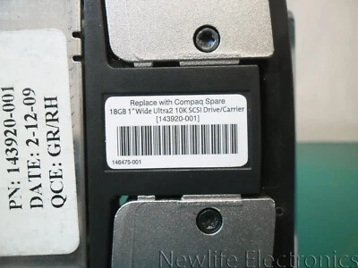 Compaq 143920-001 18.2GB 10,000 RPM 3.5 in. Wide Ultra2 SCSI HDD 127965-001 - Image 1 of 4